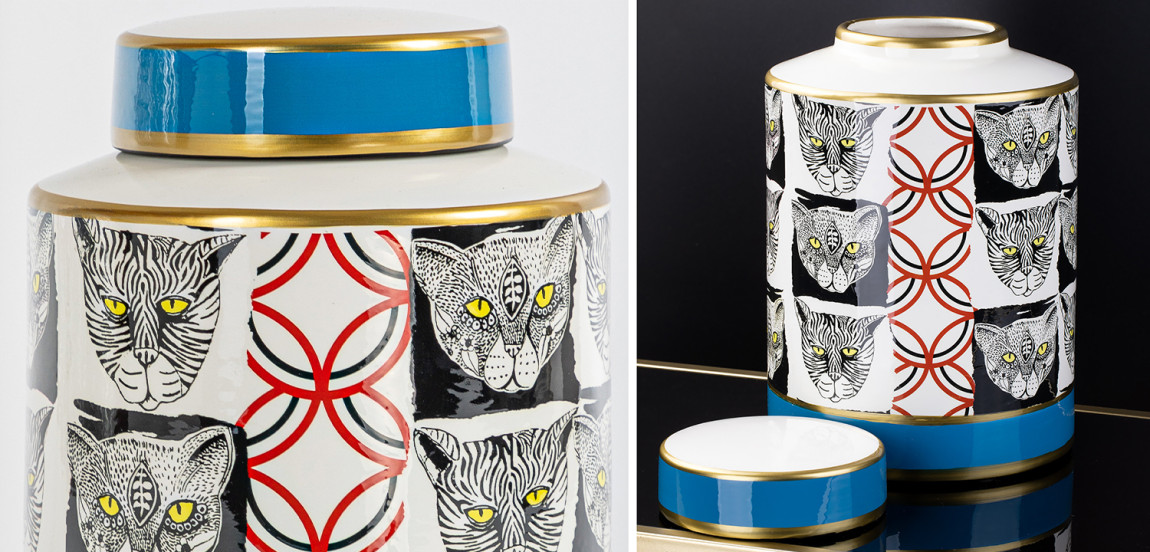 Ваза с крышкой Cats Vase