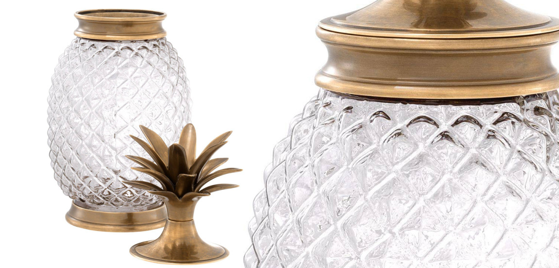 Ваза с крышкой Eichholtz Jar Hayworth brass