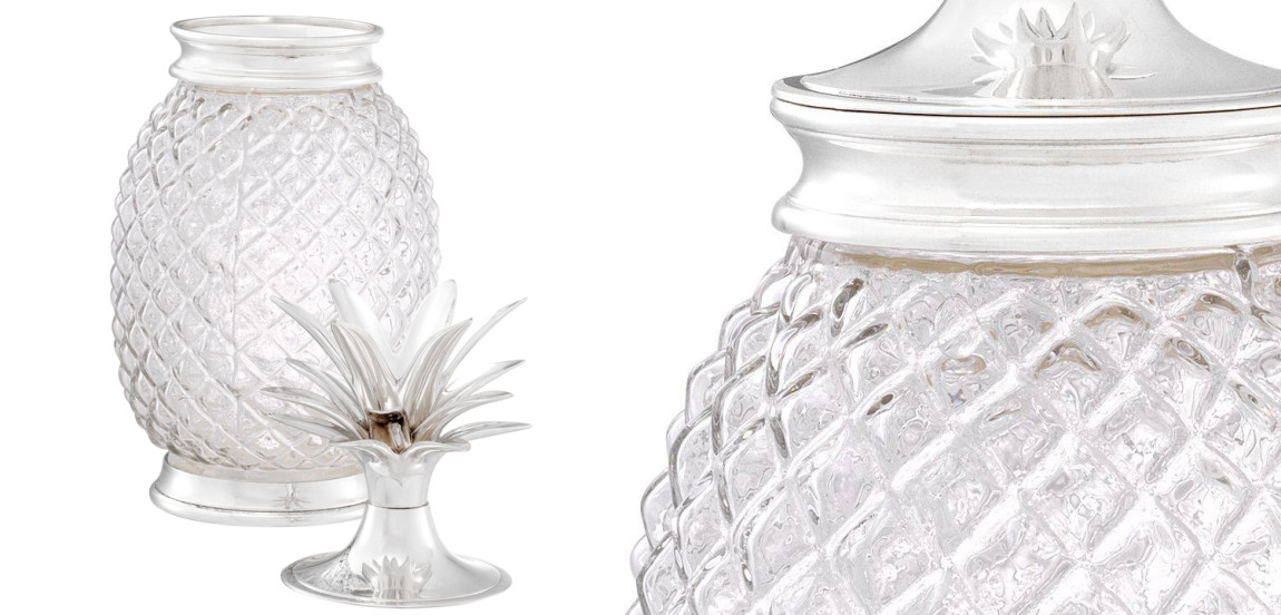 Ваза с крышкой Eichholtz Jar Hayworth silver