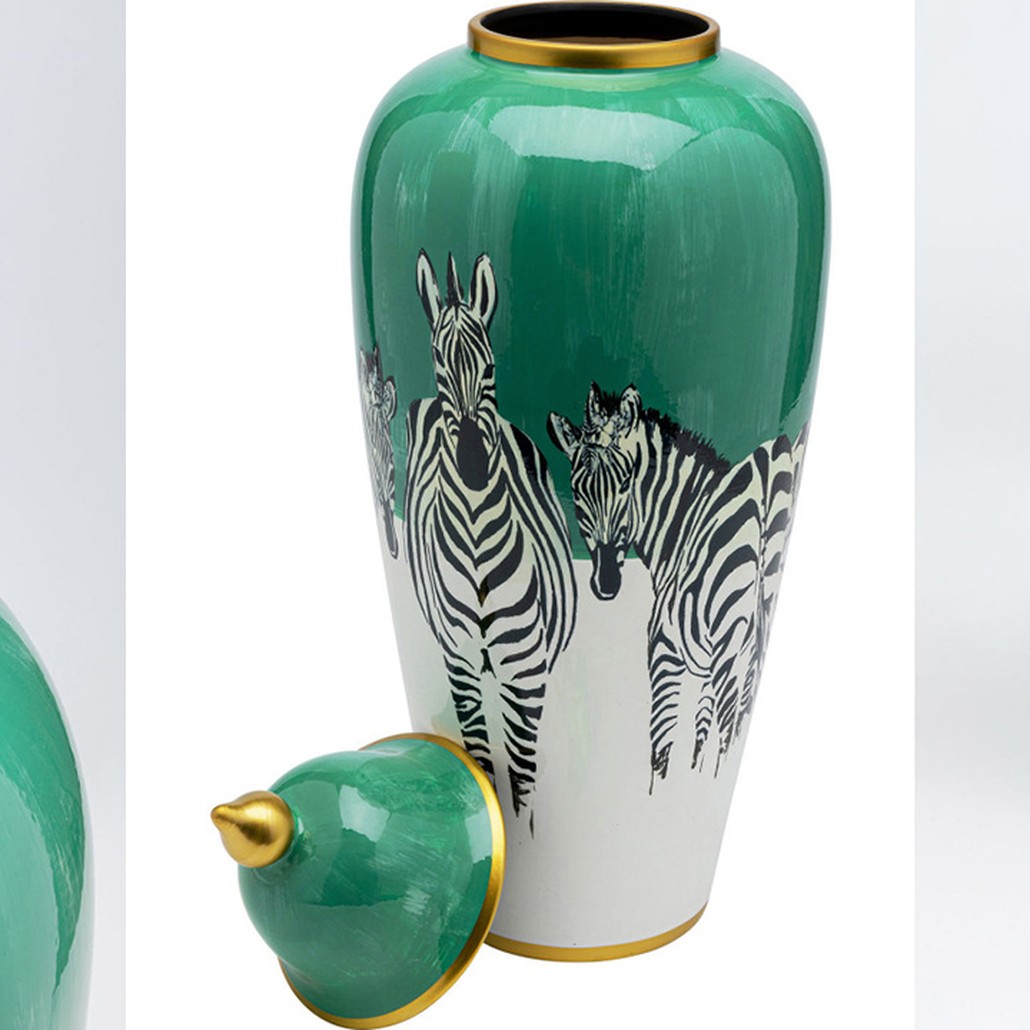 Ваза с крышкой Green Zebra
