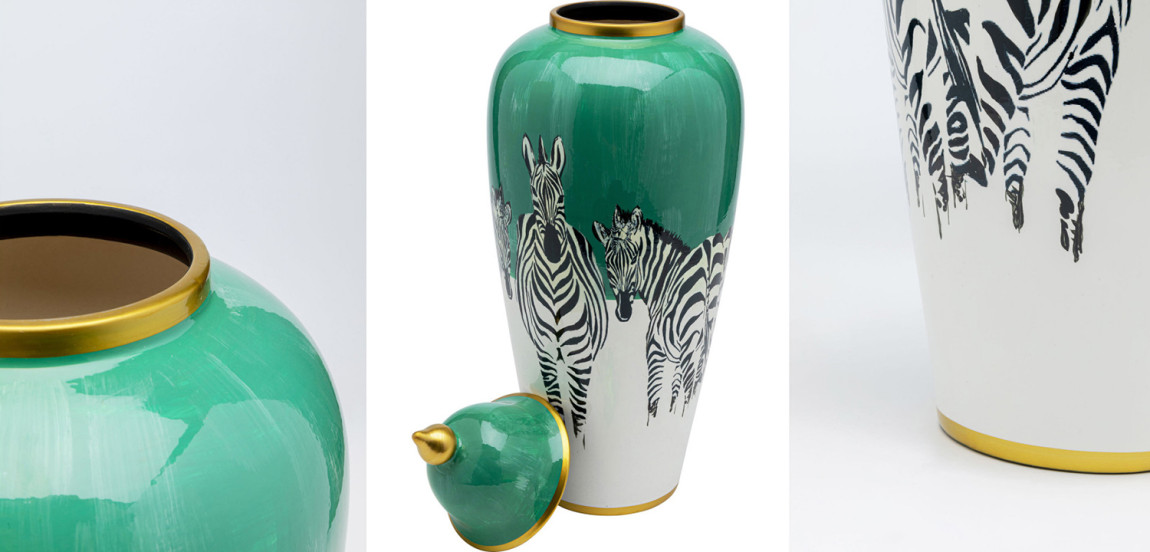 Ваза с крышкой Green Zebra