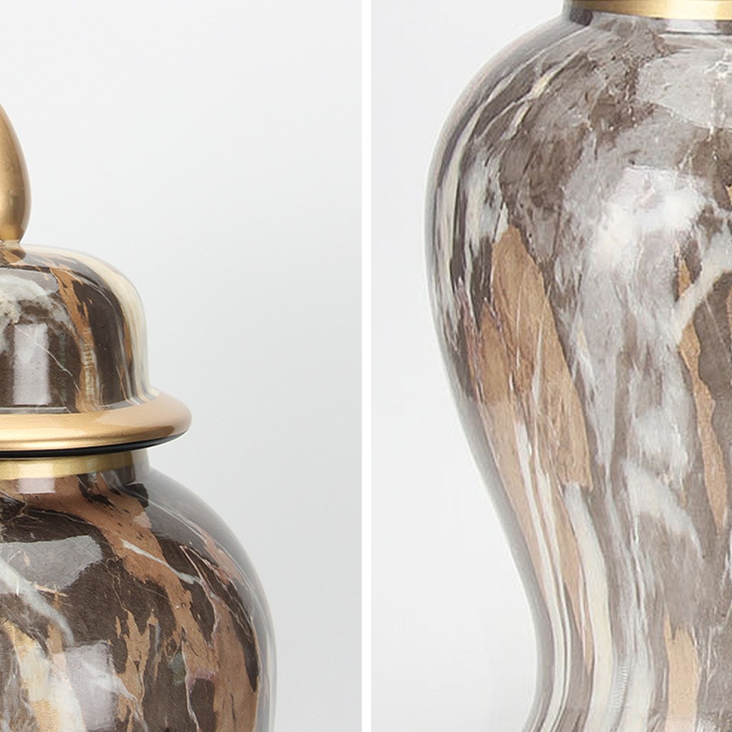 Ваза с крышкой Grey Colored Rainbow Vase