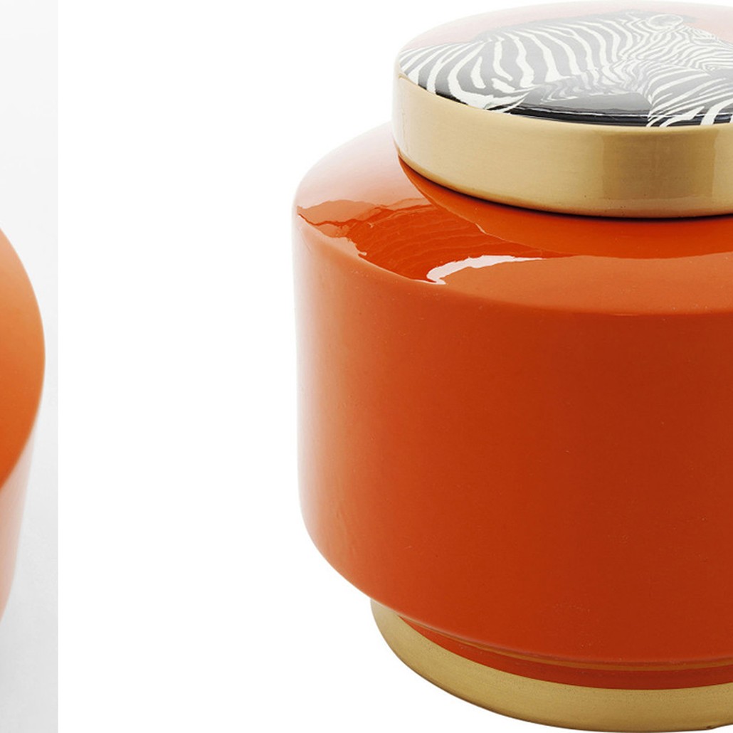 Ваза с крышкой Orange Zebra