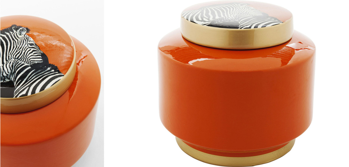 Ваза с крышкой Orange Zebra