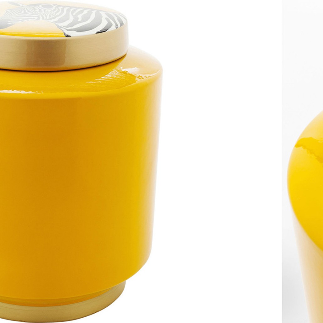 Ваза с крышкой Yellow Zebra