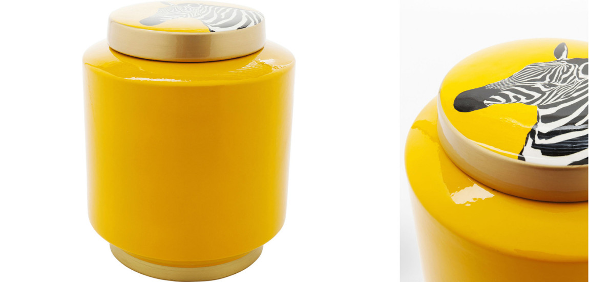 Ваза с крышкой Yellow Zebra