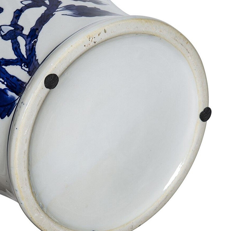 Ваза с крышкой и синим цветочным узором Blue & White Ornament