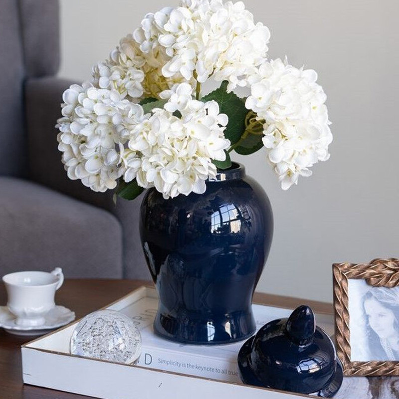 Ваза с крышкой однотонная Высота 31 см Chinoiserie Ceramics