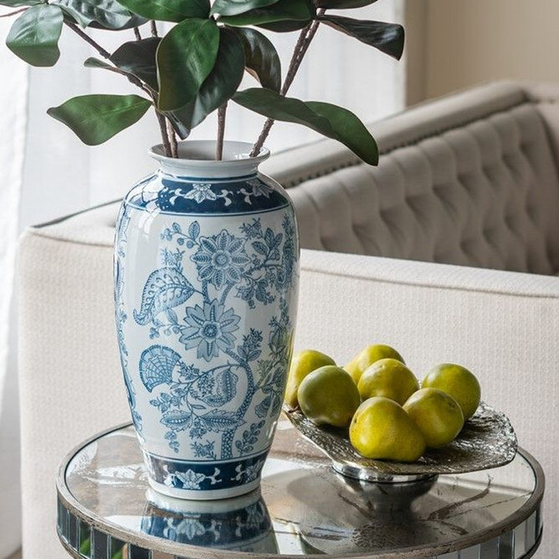 Ваза с синим цветочным орнаментом Blue & White Ornament