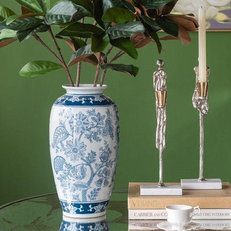 Ваза с синим цветочным орнаментом Blue & White Ornament