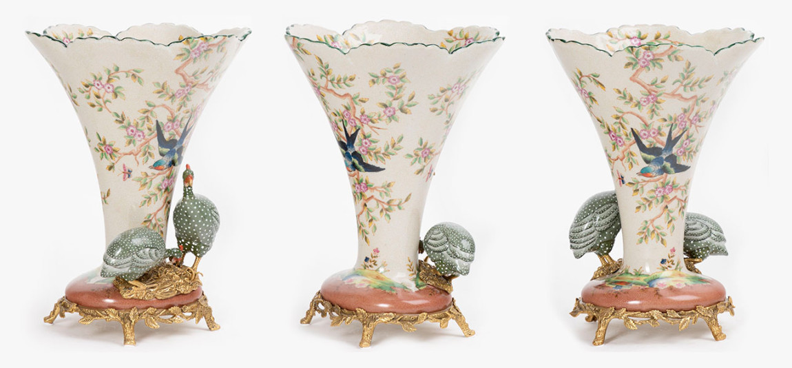 Ваза с фигурками птиц с принтом ласточки Birds