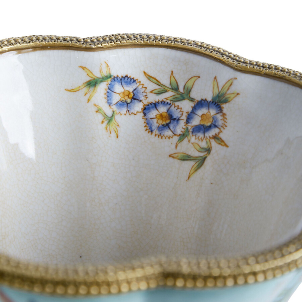 Ваза со стрекозой из фарфора с бронзовыми элементами Paradise Dragonfly