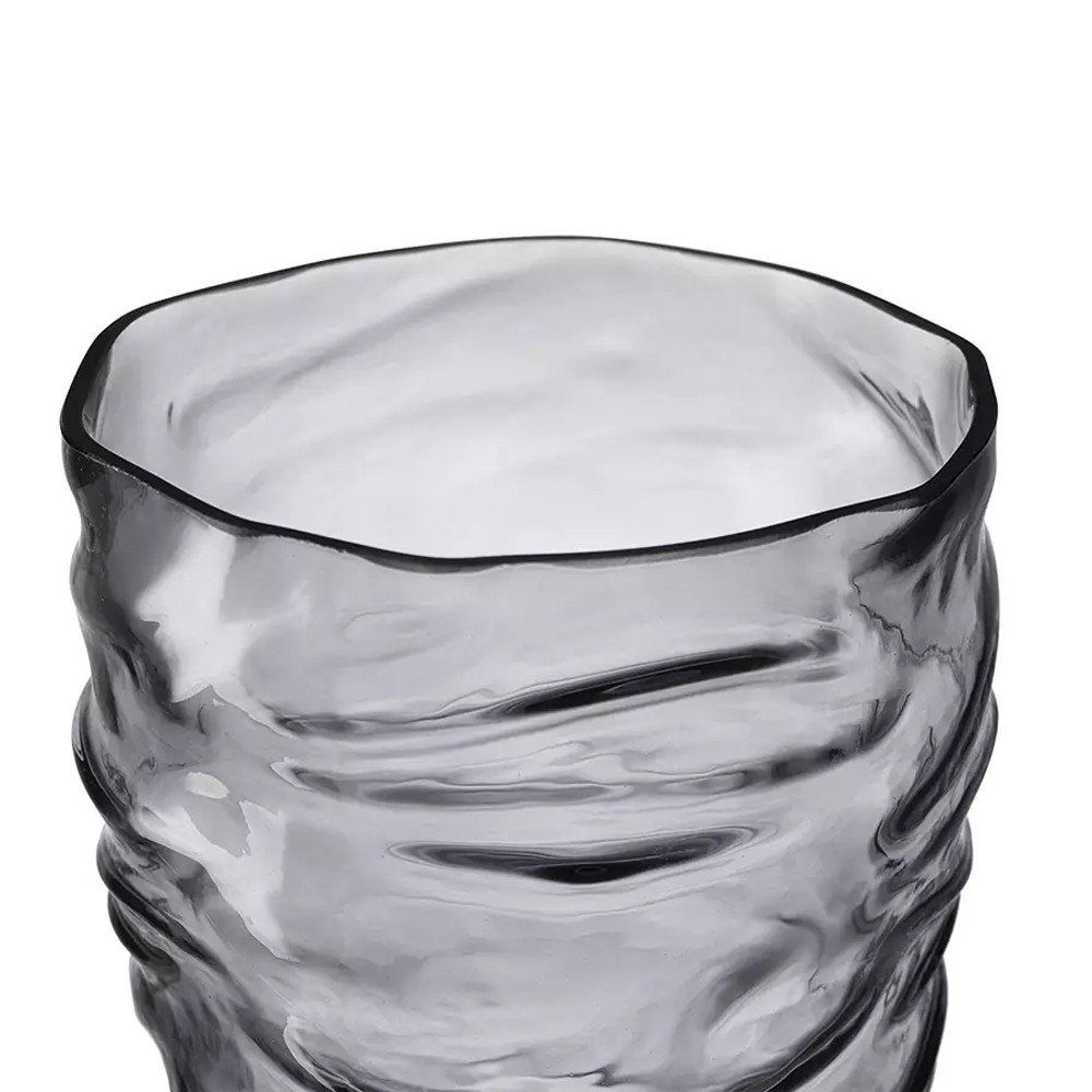 Ваза стеклянная фактурная Crumpled Vase 25,3 см