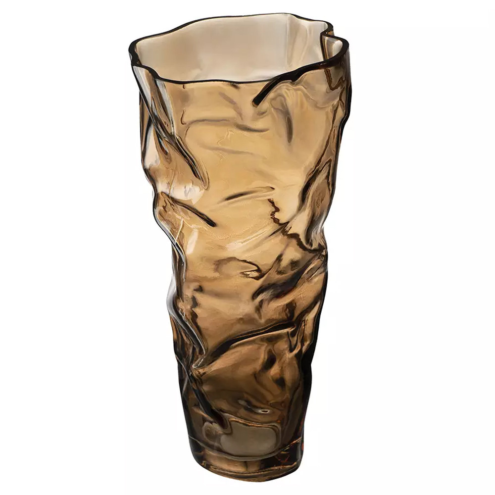 Ваза стеклянная фактурная Crumpled Vase 32 см