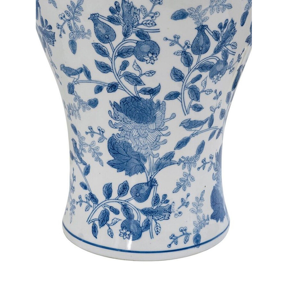 Ваза фарфоровая высокая с синими цветочными мотивами Independence