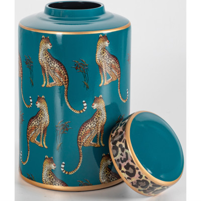 Ваза фарфоровая с крышкой Leopard Ccollection