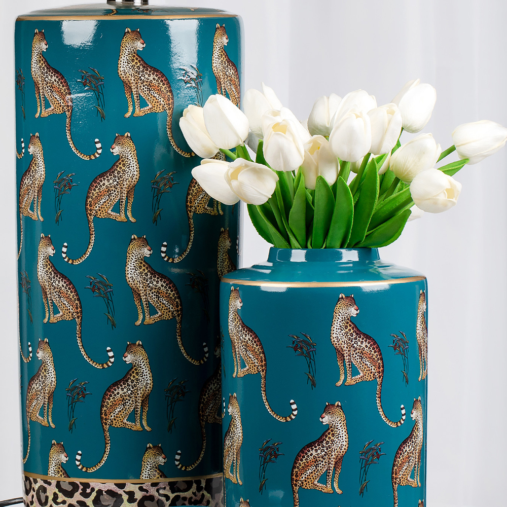 Ваза фарфоровая с крышкой Leopard Ccollection