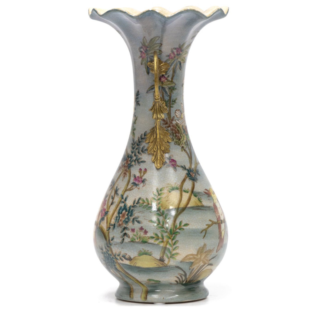 Ваза фарфоровая с попугаями Gaya