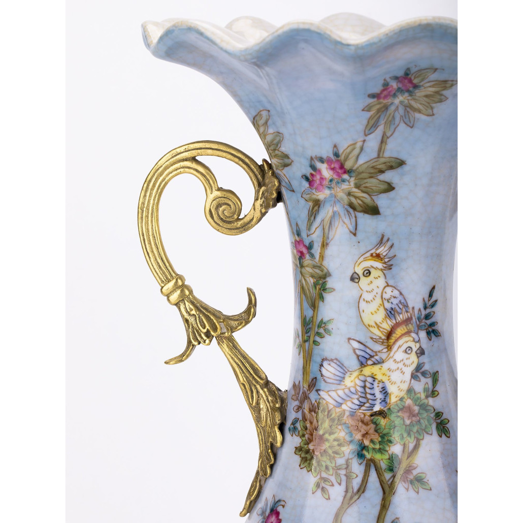 Ваза фарфоровая с попугаями Gaya