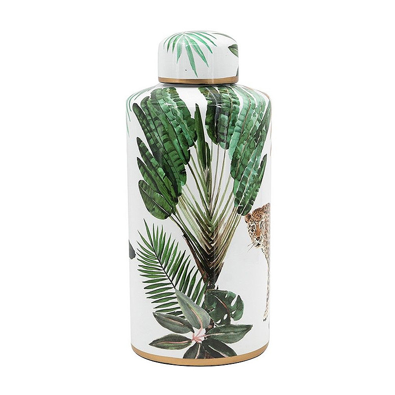 Ваза фарфоровая с ручной росписью Leopard Collection