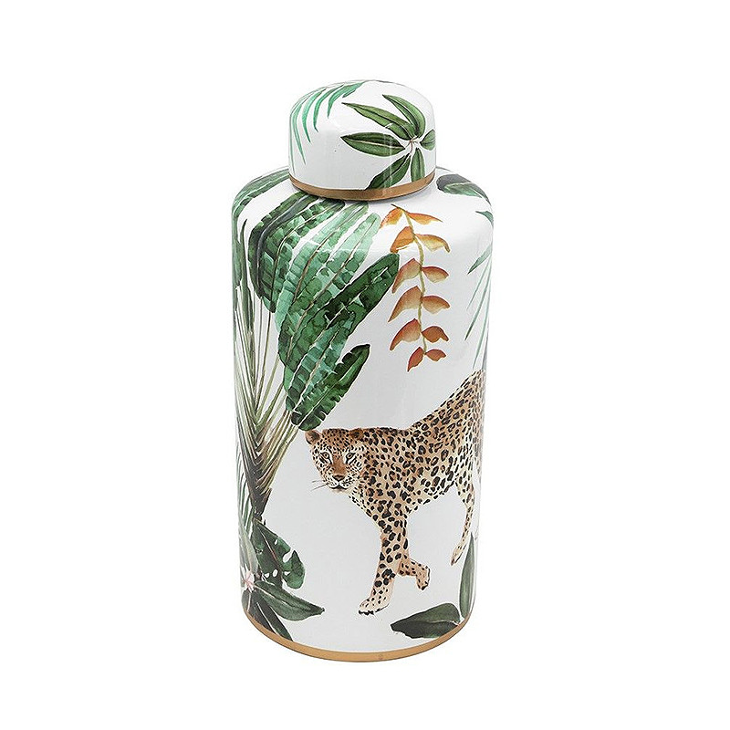 Ваза фарфоровая с ручной росписью Leopard Collection