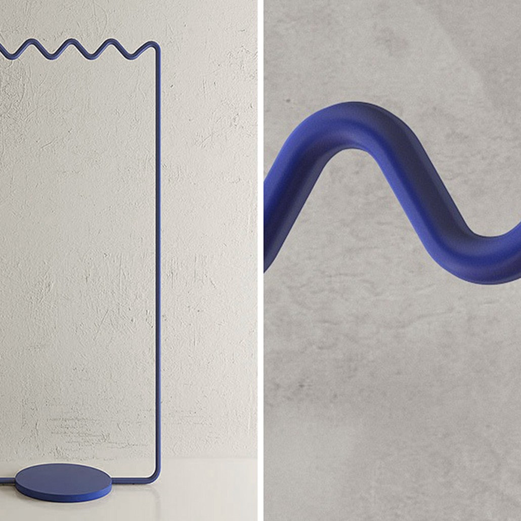 Вешалка Wave-shaped Hanger Rack Blue L