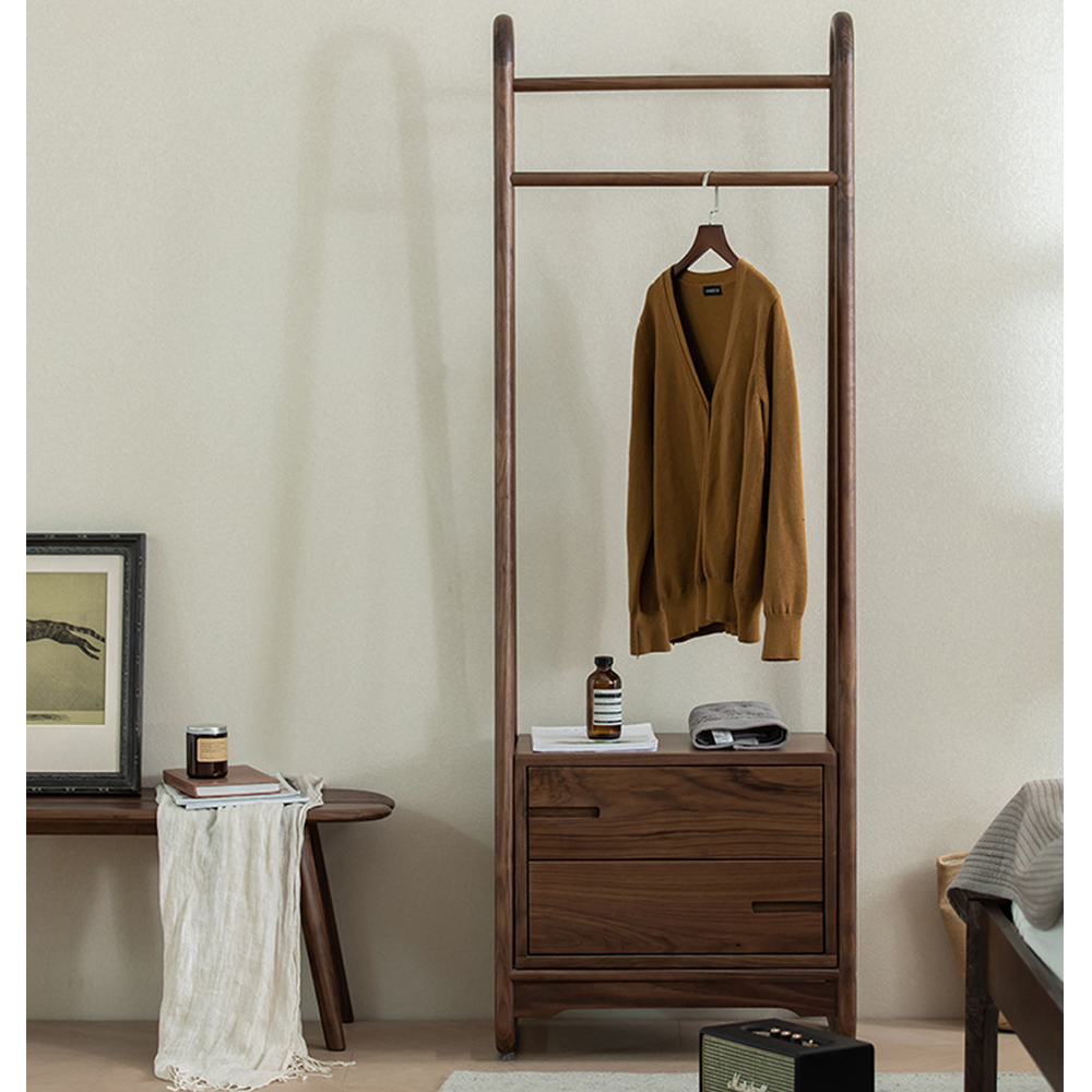 Вешалка деревянная с 2- мя ящиками Moon Walnut Furniture