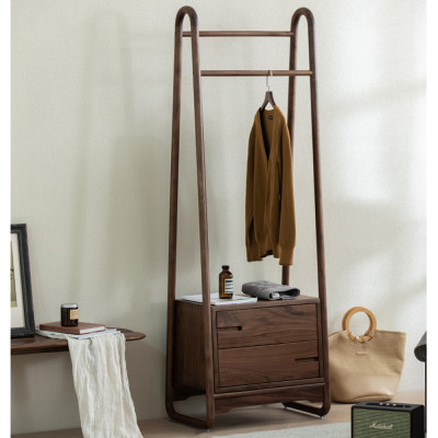 Вешалка деревянная с 2- мя ящиками Moon Walnut Furniture