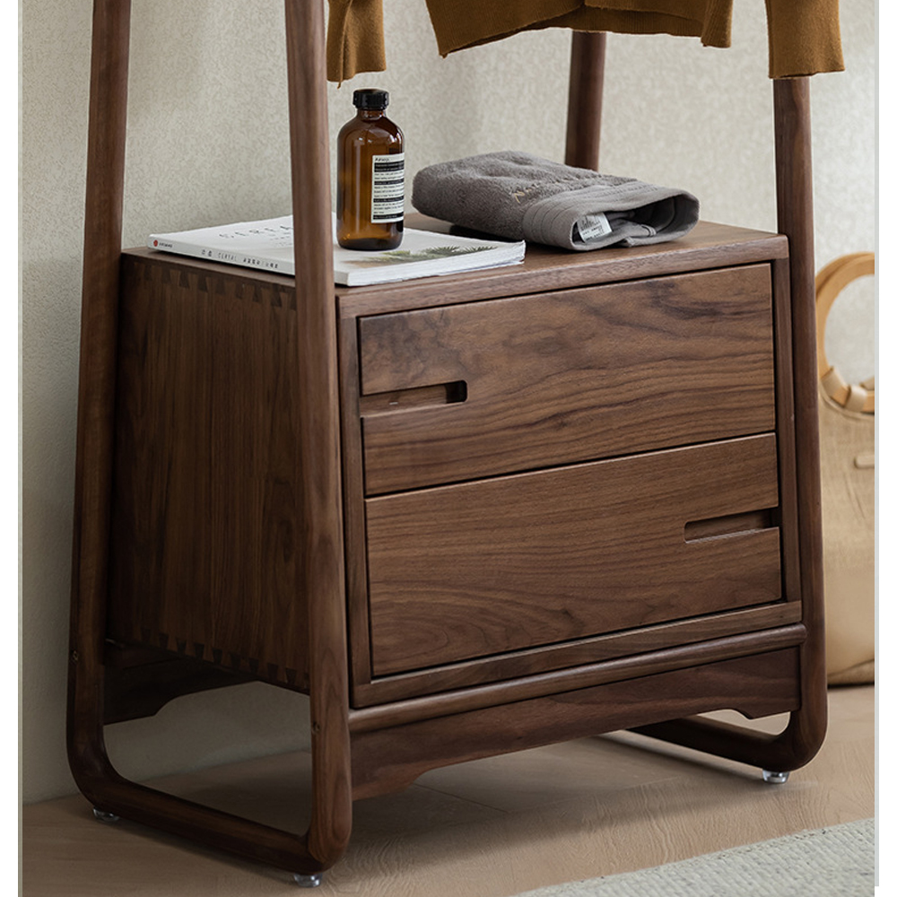 Вешалка деревянная с 2- мя ящиками Moon Walnut Furniture