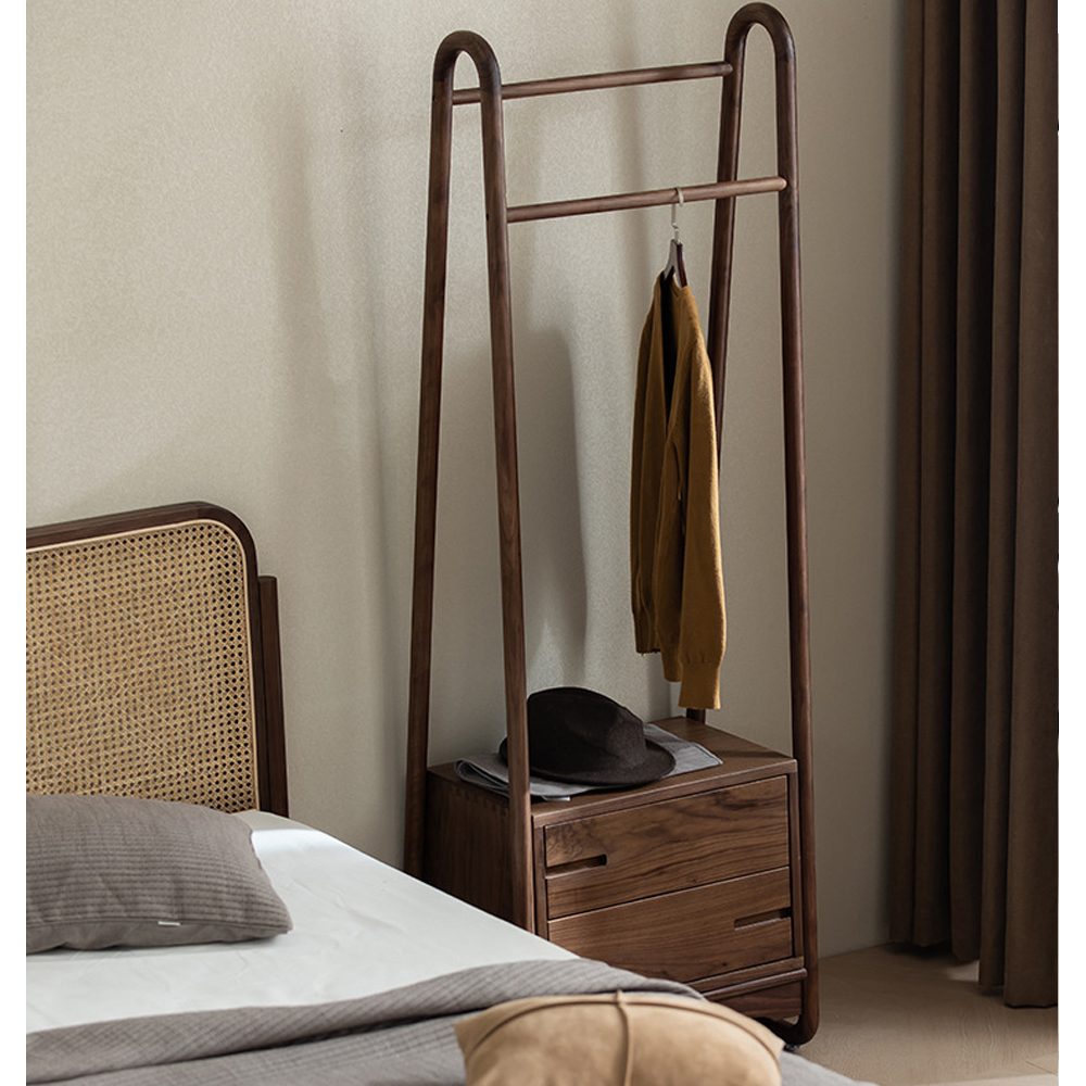 Вешалка деревянная с 2- мя ящиками Moon Walnut Furniture