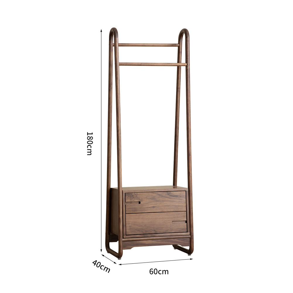 Вешалка деревянная с 2- мя ящиками Moon Walnut Furniture