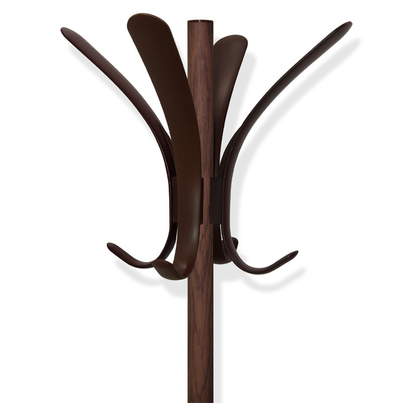 Вешалка коричневая с 4-мя крючками из пластика Curves Hangers