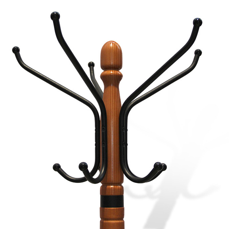 Вешалка напольная деревянная с черными металлическими крючками Noble Branches