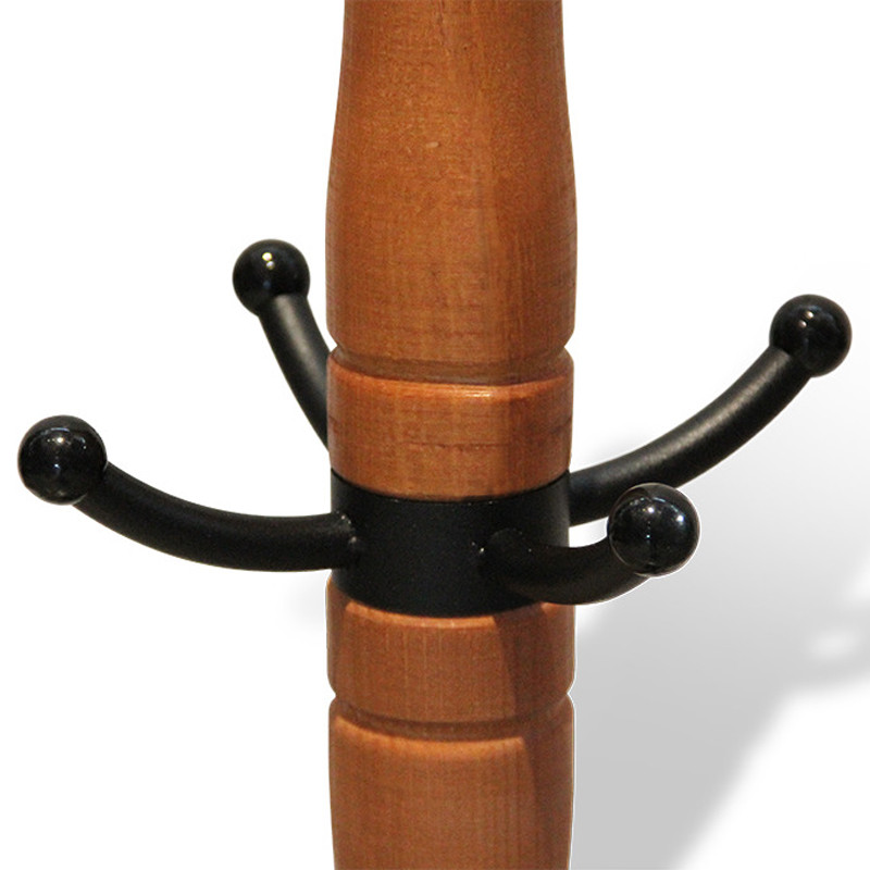 Вешалка напольная деревянная с черными металлическими крючками Noble Branches