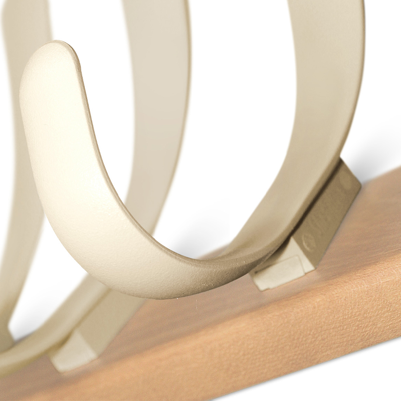 Вешалка настенная с 4-мя бежевыми крючками из пластика Curves Hangers