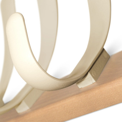 Вешалка настенная с 4-мя бежевыми крючками из пластика Curves Hangers