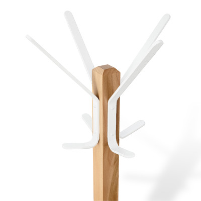 Вешалка с квадратным основанием и 4-мя белыми металлическими крючками Industrial Metal Rust