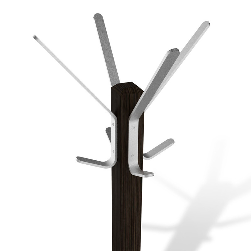 Вешалка с квадратным основанием и 4-мя металлическими крючками Industrial Metal Rust