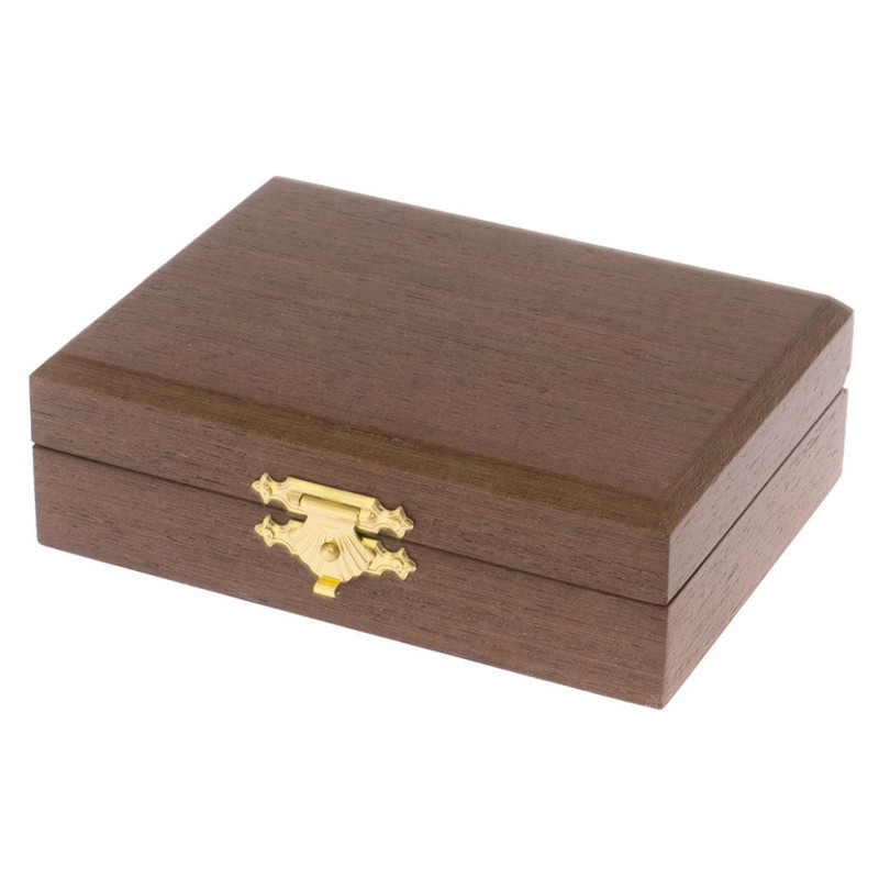 Визитница карманная металлическая с гравюрой Герба России в подарочной коробке Gold Metal Business Card Holders