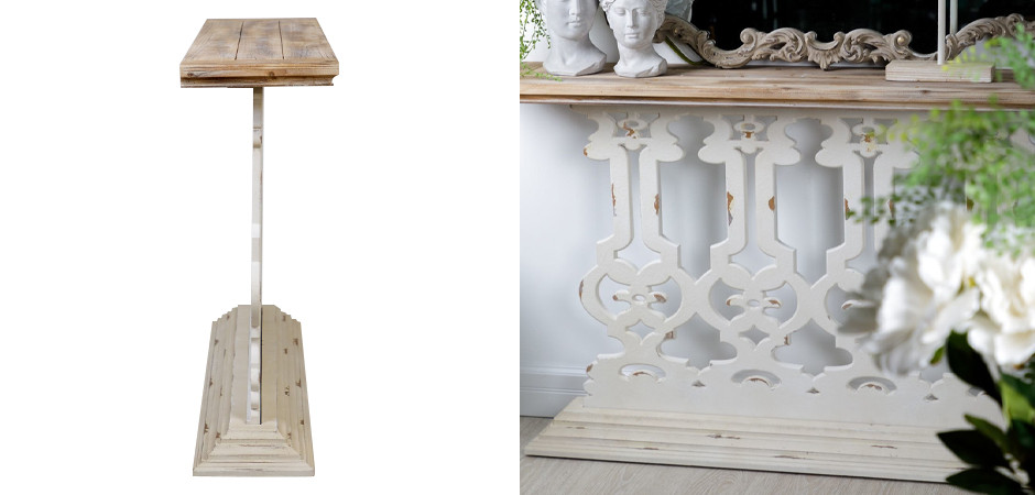 Винтажная пристенная консоль Aged Wood