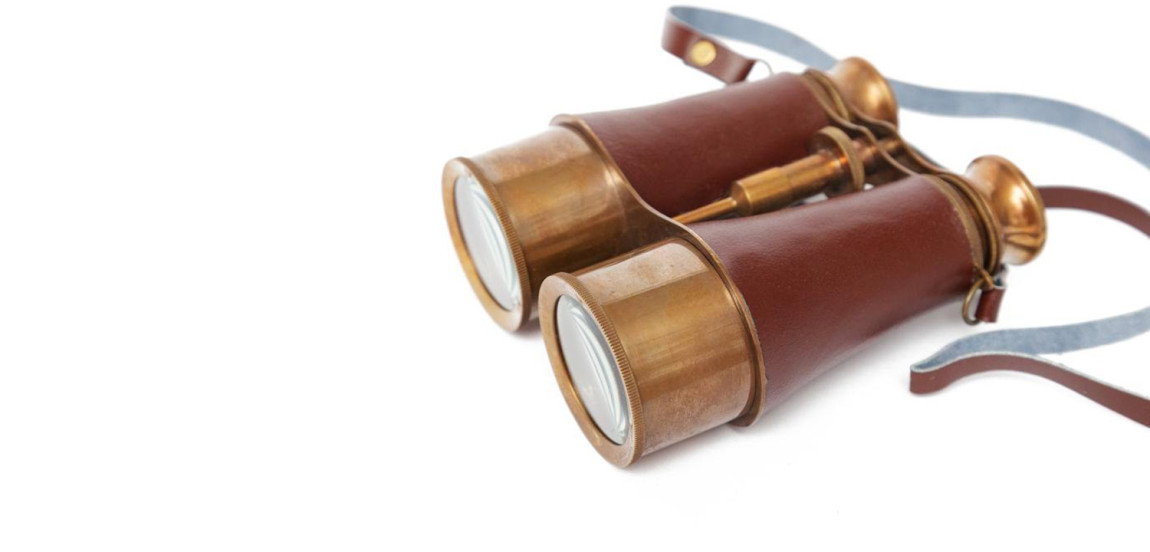 Винтажный бинокль в подарочной коробке Victorian Era Brass Binoculars