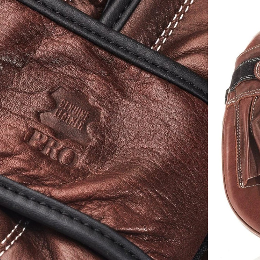 Винтажный набор перчаток для бокса и фитнеса LEATHER BOXING GLOVE СЕТ из 2-х