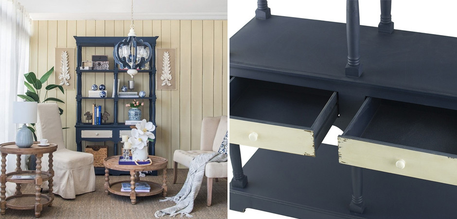 Винтажный Стеллаж Margery Blue