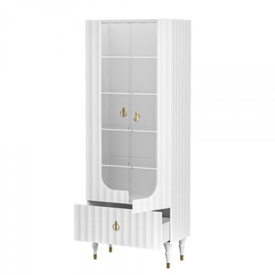 Витрина белая двухдверная с ящиком Expanses of Beauty