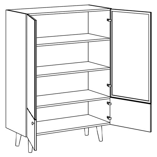 Витрина с изображением на дверцах Elise Cupboard