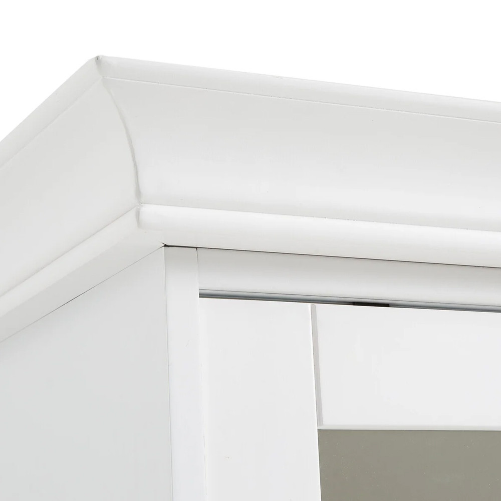 Витрина с раздвижными дверцами Wells Glass Showcase White