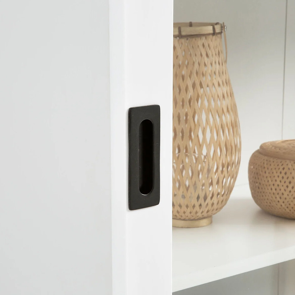 Витрина с раздвижными дверцами Wells Glass Showcase White