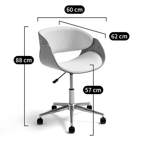 Вращающееся офисное кресло на колёсах Delwyn Chair