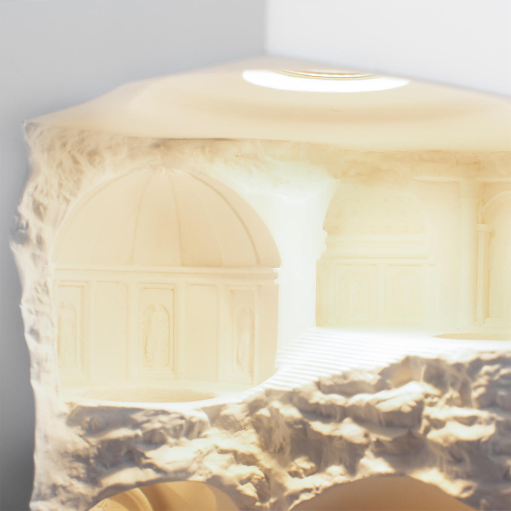 Встраиваемый в стену гипсовый светильник под покраску в античном стиле Antiquity Athena