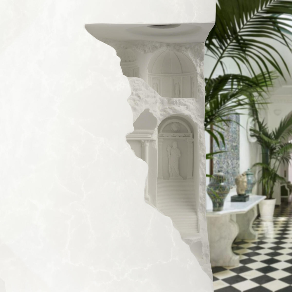 Встраиваемый в стену гипсовый светильник под покраску в античном стиле Antiquity Athena